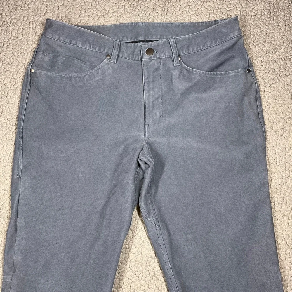 Lululemon ABC Pant Slim‎ 32 Grey Canvas 5 Pocket Trousers M5ABNS